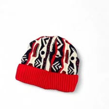 Vintage Y2K 3D Cable Knit Beanie Coogie Style Sweater Hat Cap Winter OSFM