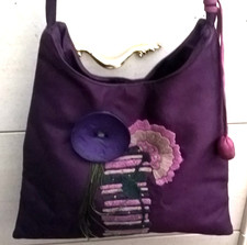 BORSA DA SERA DONNA OVIESSE A MEZZALUNA CON PAILLETTES LUCIDE ANNI '90