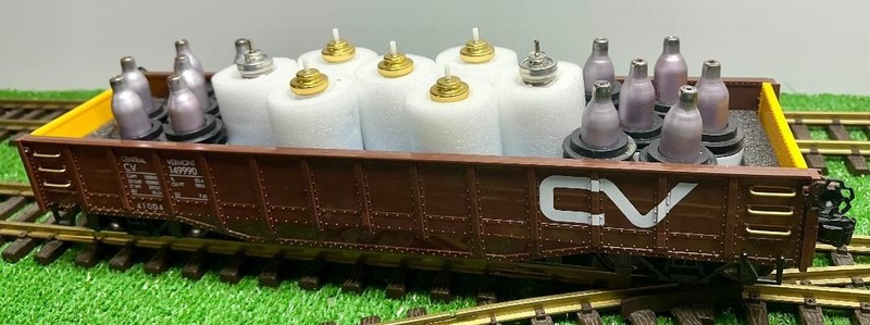 Pristine Brown G-Gauge CENTRAL VERMONT "Munitions" Gondola #2 -- Aristo 41004