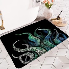 Octopus Tentacles Bath Mats Nautical Cool Ocean Kraken Funny Sea Animal Vinta...