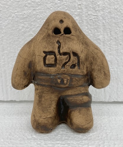 Authentic Clay Prague Golem (Rabbi Judah Loew) - Jewish Folklore Figurine Statue