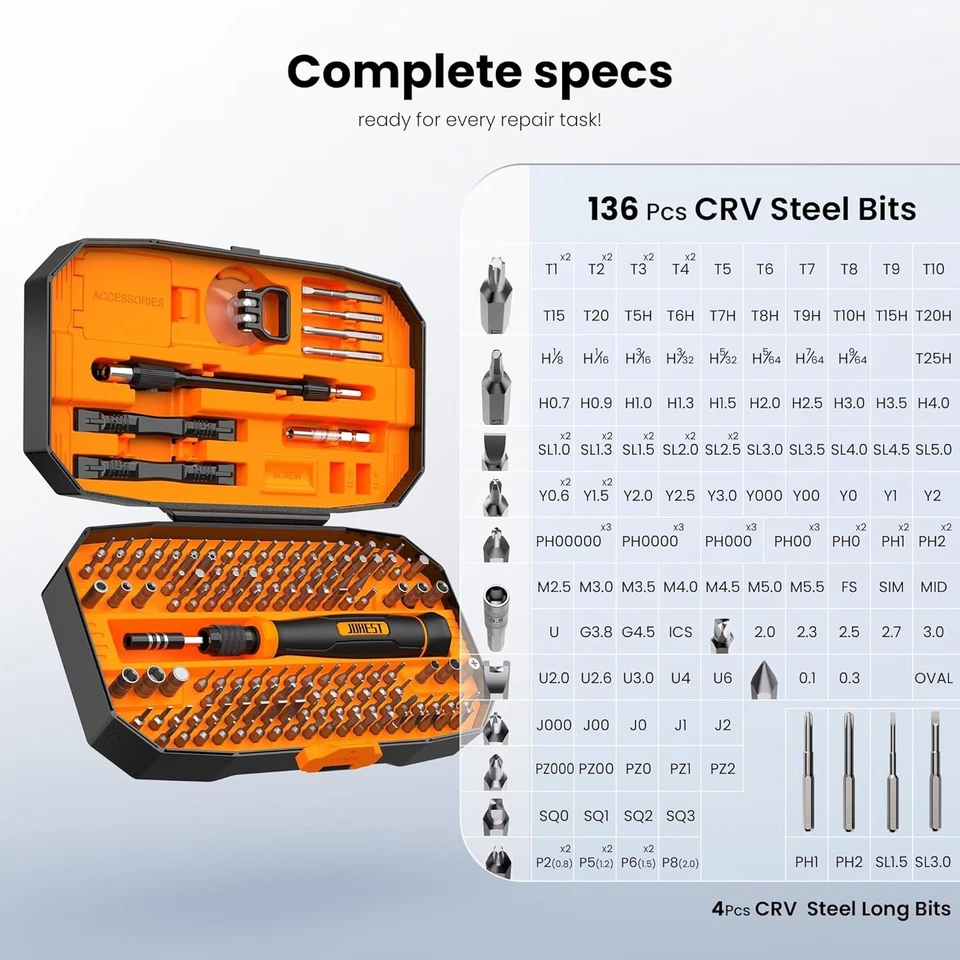 Cacciaviti Precisione Set, Professionali Mini Magnetici kit di Riparazione - Imagen 2 de 4