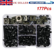 177x Black Fairing Bolts Screws Kit For Yamaha YZF R6 R1 R25 R125 R3 T-MAX MT UK