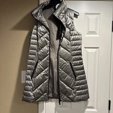 ANORAK DUCK DOWN TAUPE VEST SMALL NEW