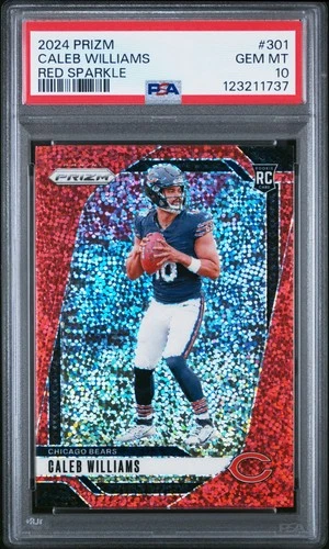 2024 Prizm Caleb Williams RC Red Sparkle PSA 10 GEM MINT 🔥 LOW POP Bears