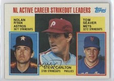 1984 Topps Career Leaders Nolan Ryan Steve Carlton Tom Seaver #707 HOF 0s2w