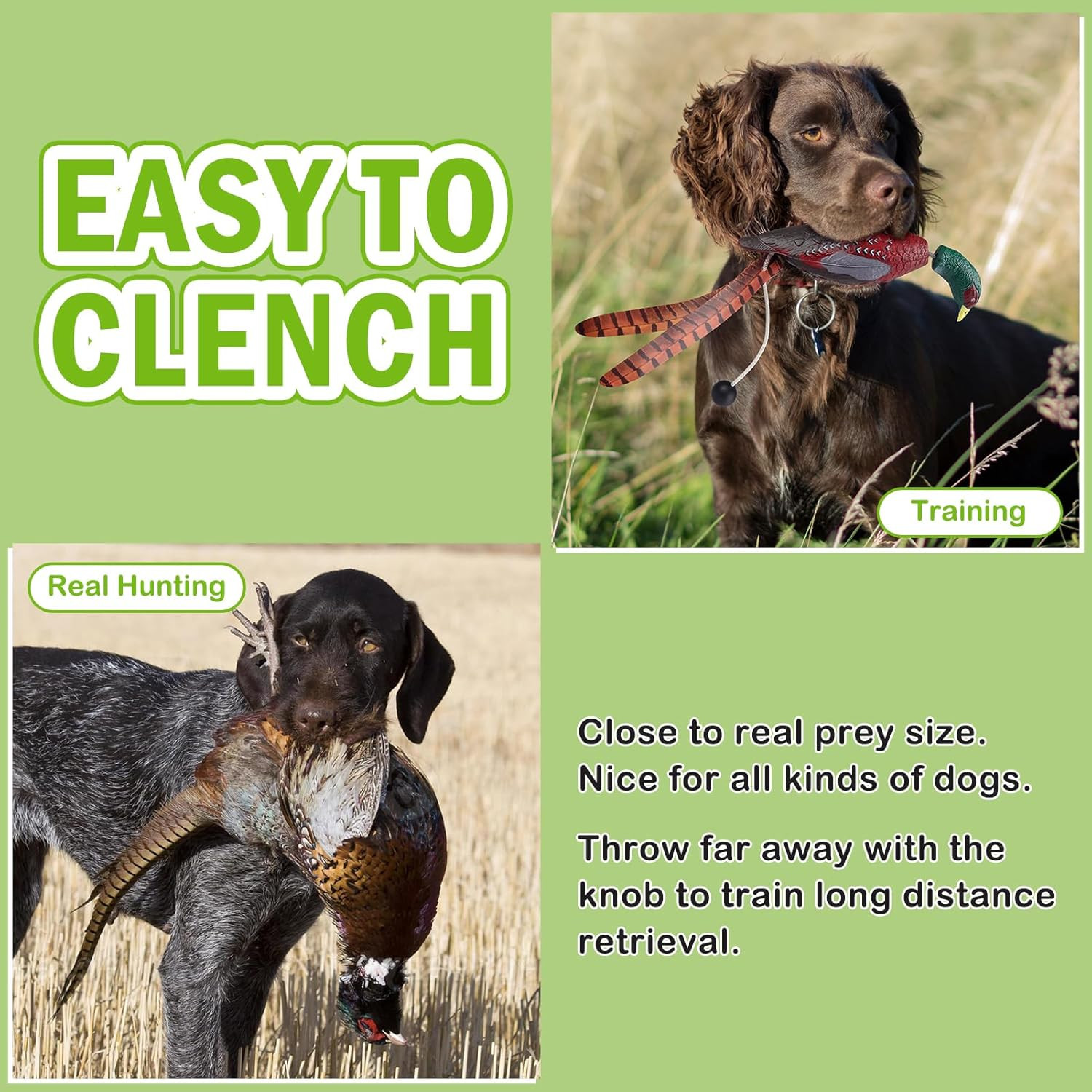 Dead Duck Dove Pheasant Dummy Bumper Toys for Waterfowl Hunting Retriever Dog Tr