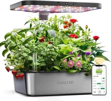 Smart Hydroponics Growing System Kit,15 Pods Indoor Herb Garden with 36W LED Gro