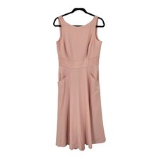 Eliza J Dress Bateau neck fit & flare pink size 8 