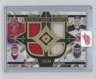 2018-19 Upper Deck Ultimate Quad Materials Patrick Roy/Martin Brodeur/Hasek +