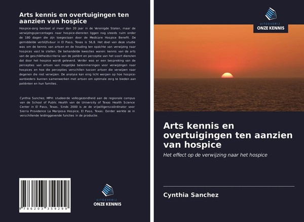 Cynthia Sanchez | Arts Kennis En Overtuigingen Ten Aanzien Van Hospice | Buch-image