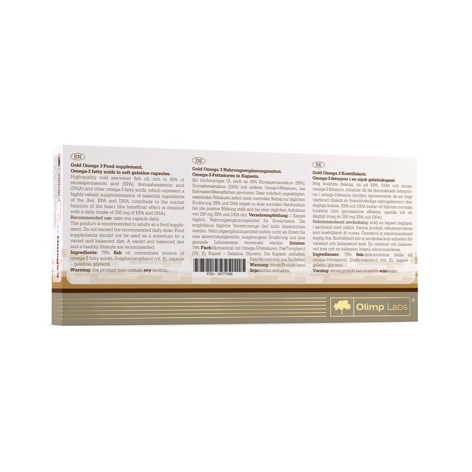 Olimp Gold Omega 3 - 60 Cápsulas - Ácidos grasos Omega 3 Foto 2 de 4