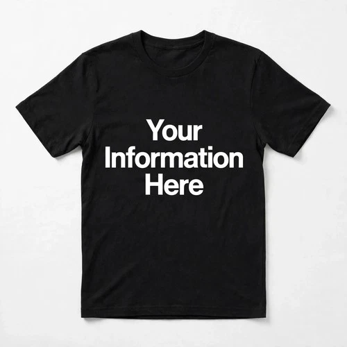 Custom Text T-Shirt — Your Words Printed, Personalized Slogan Tee, Made to Order - product listing photo