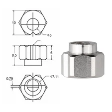 20Pcs Eccentric Nut for 3D printer, Eccentric Spacer,Nut for Ender 3, 5MM Bore