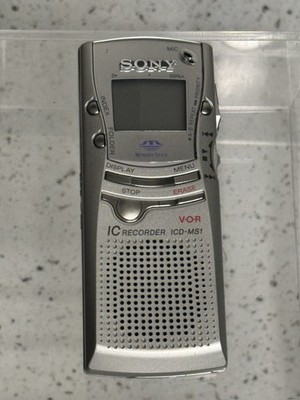 Sony ICD-MS1 Handheld Digital Voice Recorder w/ Case - Working & Great Condition