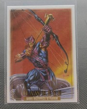 2024 Skybox Marvel Masterpieces ’92 Platinum #34 Hawkeye Canvas