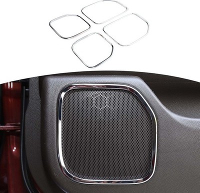 Chrome Inner Door Speaker Frame Trim Cover for Chevy Silverado GMC Sierra 14-18