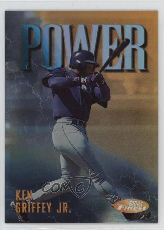 1997 Topps Finest Rare - Gold Refractor Rare Gold Ken Griffey Jr #342 HOF