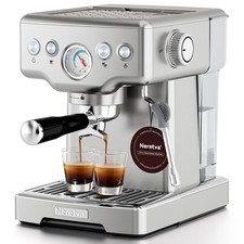 Neretva Espresso Machine, 15 Bar Espresso Coffee Machine with Visible Pressur...
