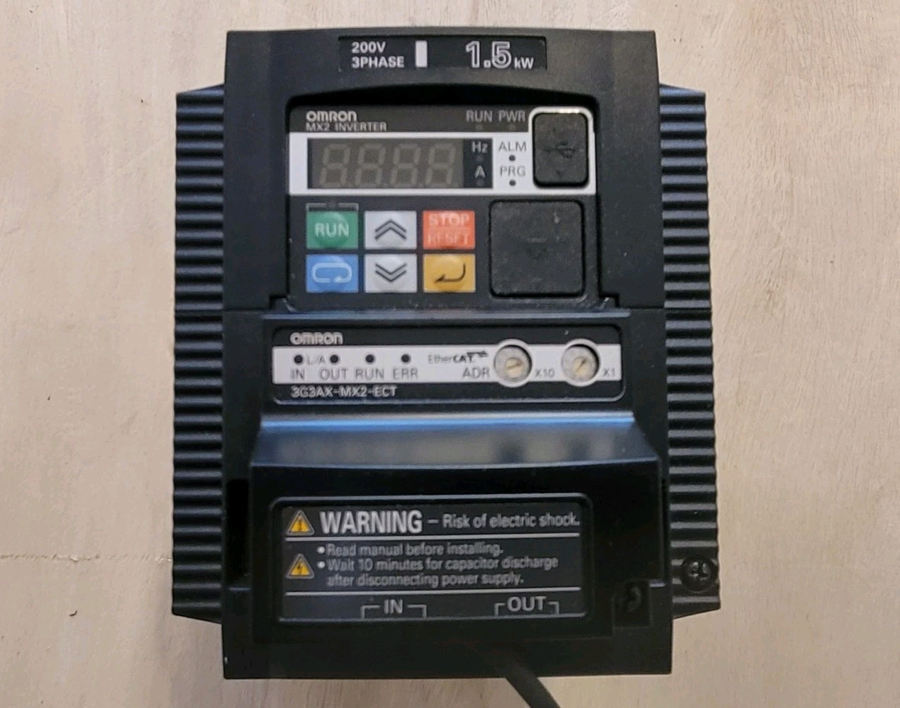 Omron 3 Phase AC Drive 3G3MX2-A2015-V1 and 3G3AX-MX2-ECT