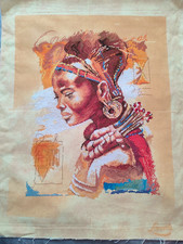 Handgesticktes Lanarte-Bild &bdquo;Indian Model&ldquo;, 39&times;49 cm, ohne Rahmen.