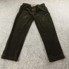 VTG Ralph Lauren Pants Mens 38X30 Green Corduroy Ethan Chino Trouser Pleated 90s