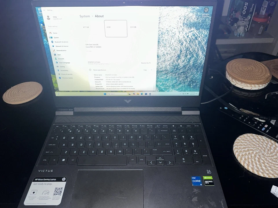 Portátil HP Victus 15,6 pulgadas Intel Core I5-12450H, RTX 3050, 32 GB de RAM, 512 GB SSD Foto 3 de 3