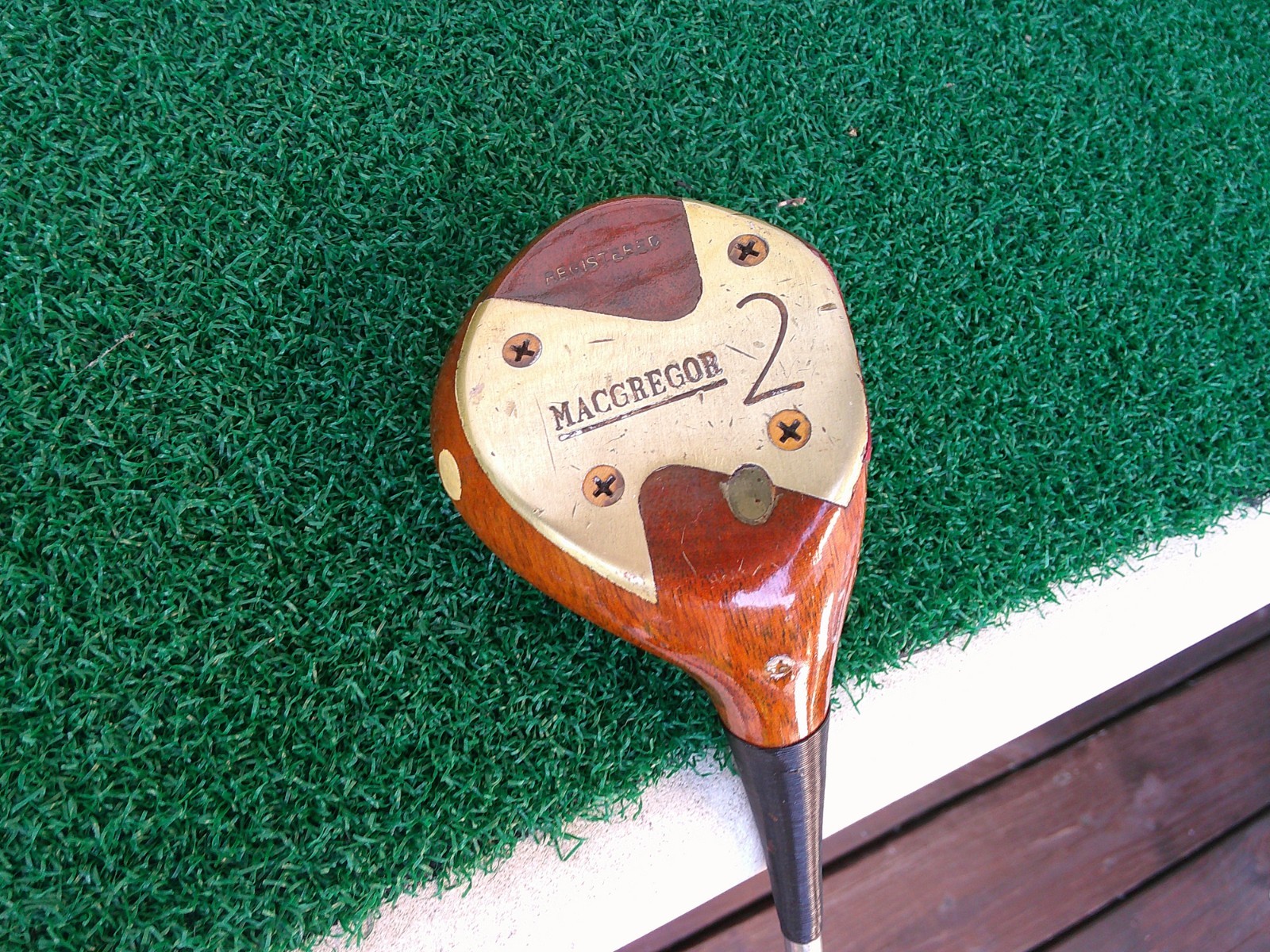 как выглядит 1940s MacGregor Registered Persimmon 2-Wood w/ True Temper Stiff Shaft фото