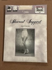 VTG JC Penny Sheerest Support Pantyhose So. Queen Tall Bone