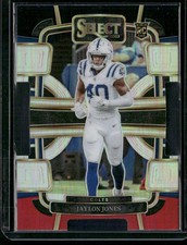 2023 Panini Select #42 Jaylon Jones Black and Red Prizms Die Cuts