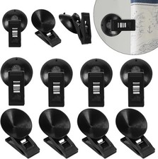 12packs Suction Cups with Clips for Shower Curtains, Windproof Guard Splash