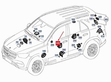 MB GLE W167 Lautsprecher für die mittlere Tür vorne rechts A1678202701 MB GLE W167 Lautsprecher für die mittlere Tür vorne rechts A1678202701