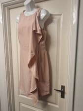 Next Size 10 Dress Pink Waterfall Front Shift