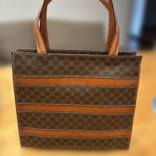 Celine Macadam Pattern Handbag Brown Womens Pre-owned From Japan