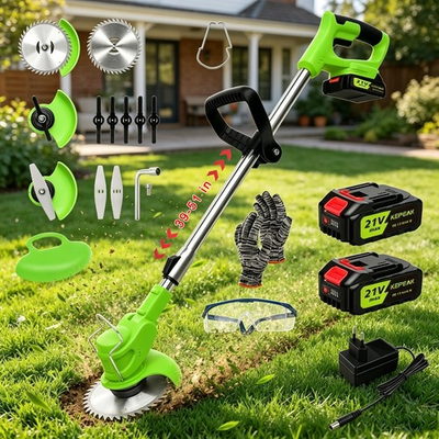 #ad 2 Batteries Electric Cordless Grass String Trimmer Lawn Edger Weed Wacker Cutter $48.99