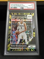 2024 Donruss Optic Victor Wembanyama Electricity International /75 PSA 10 GEM
