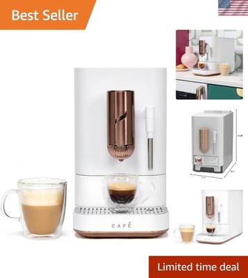 All-in-One Automatic Espresso Machine with Built-In Grinder & Frothing Pitcher