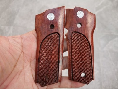 S&W MODEL 59 459 559 659 GRIPS ROSEWOOD CHECKERED NICE GIFT