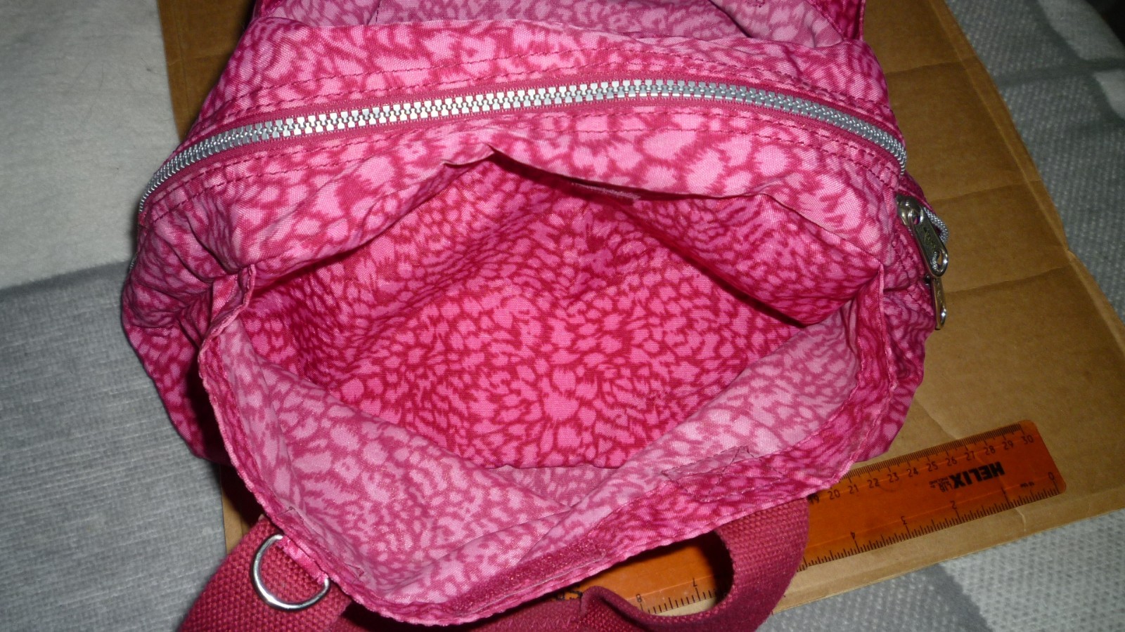 Kipling Pink Leopard Print Pattern Tote Handbag, … - image 4