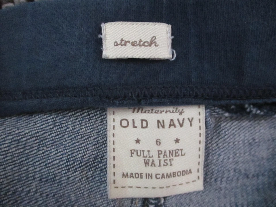 Jeans de maternidad Old Navy para mujer 6 azules panel completo cintura corte boot denim 32x31 Foto 4 de 4