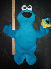 *FREE SHIP* XL 16" COOKIE MONSTER Sesame Street Plush Toy Just Play