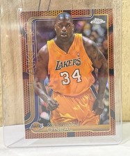 Shaquille O'Neal 2025- 26 Topps Chrome Orange Border Refractor Card # 242 Lakers