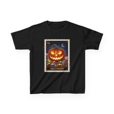 Kids Halloween Pumpkin Stamp T-Shirt, Halloween Costume, Trick or Treat Shirt,
