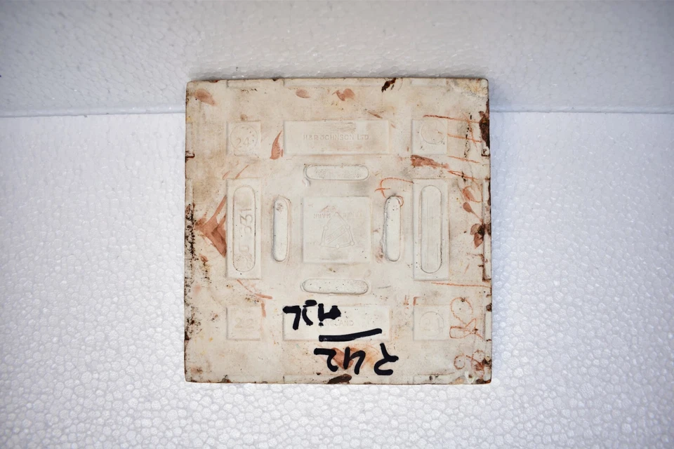 Antique Tile Art Nouveau Majolica H&R Johnson Ltd England Cristal Rose Design"24 - image 4 of 4