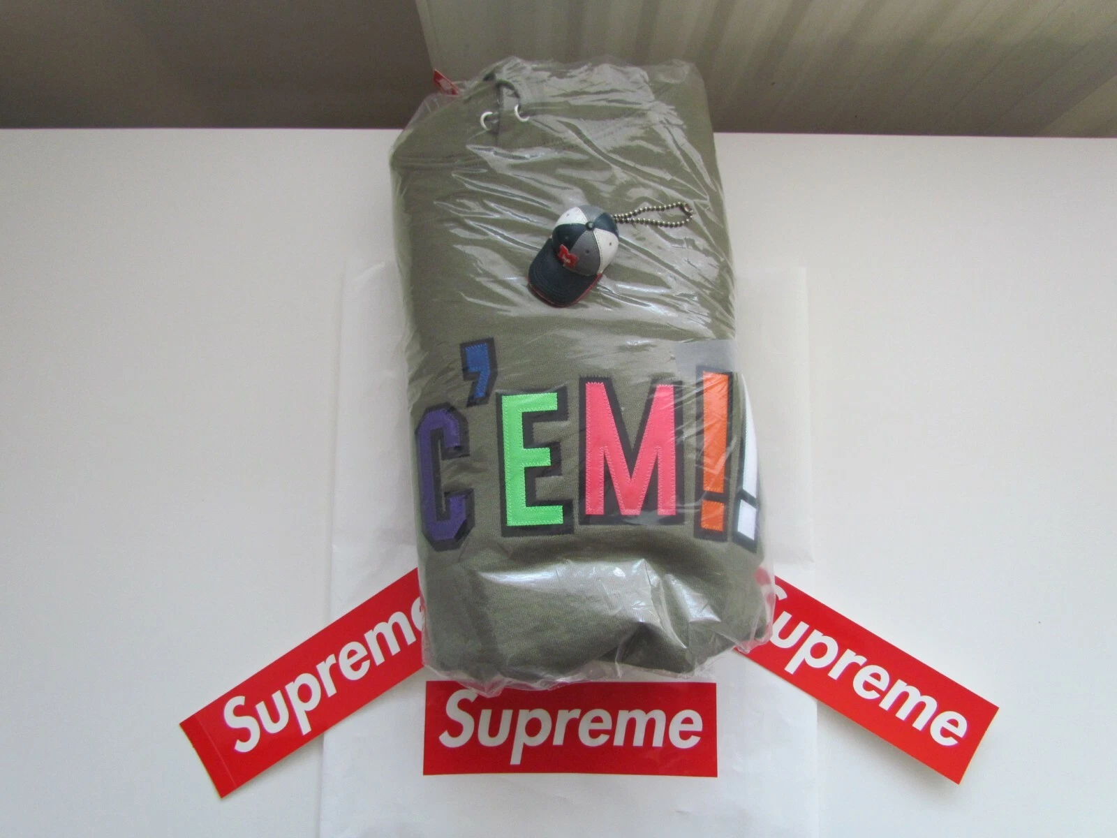 Supreme x WTAPS F/W 2021 Sic'Em ! Sweat à capuche Olive XL à capuche/boîte logo/CDG