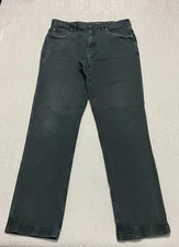 Duluth Trading Flex Fire Hose Khakis Pants Men's 38×36 Black Straight (37×34)