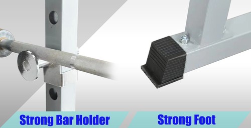 Power Cage - Power Rack - Squat Rack - Bench Press + 66kg Olympic Barbell Weight - Picture 6 of 10