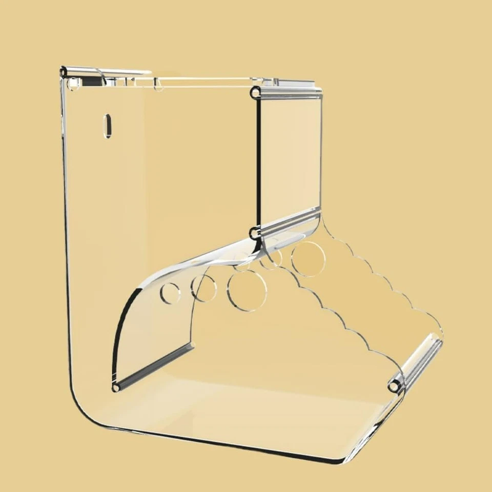 Alimentador para hámsteres acrílico transparente dispensador automático de alimentos ratones jerbo Foto 3 de 4