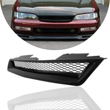 Fit Honda Accord 1994-1997 ABS Black Type-R Front Hood Bumper Mesh Grille Grill