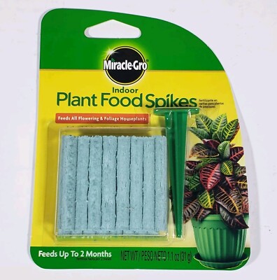 Miracle-Gro Indoor Plant Food 96 Fertilizer Spikes Continuous Feed (Lot of  4) | eBay